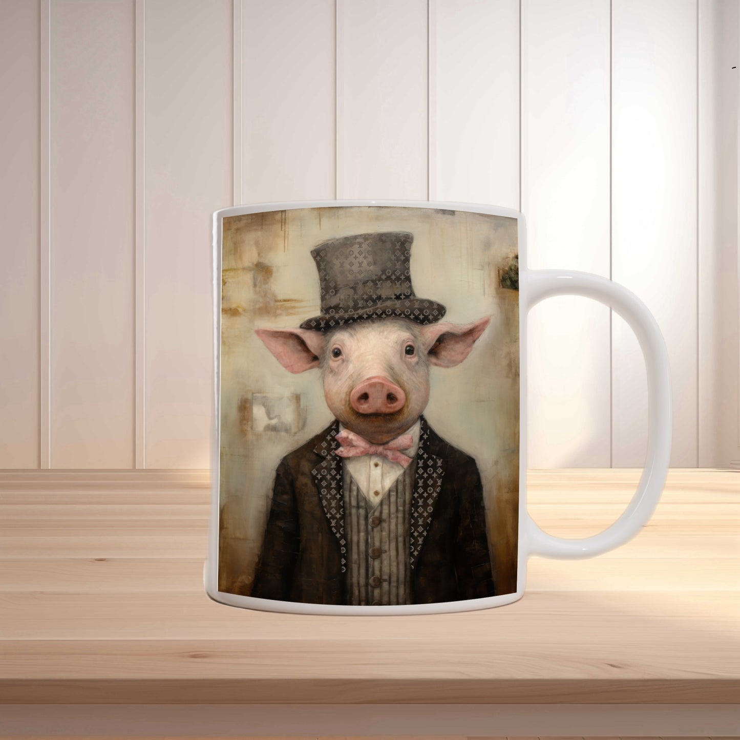 Dapper Pig – Vintage Elegance Mug