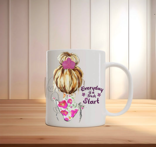 Fresh Start Mug – Inspirational Floral Design