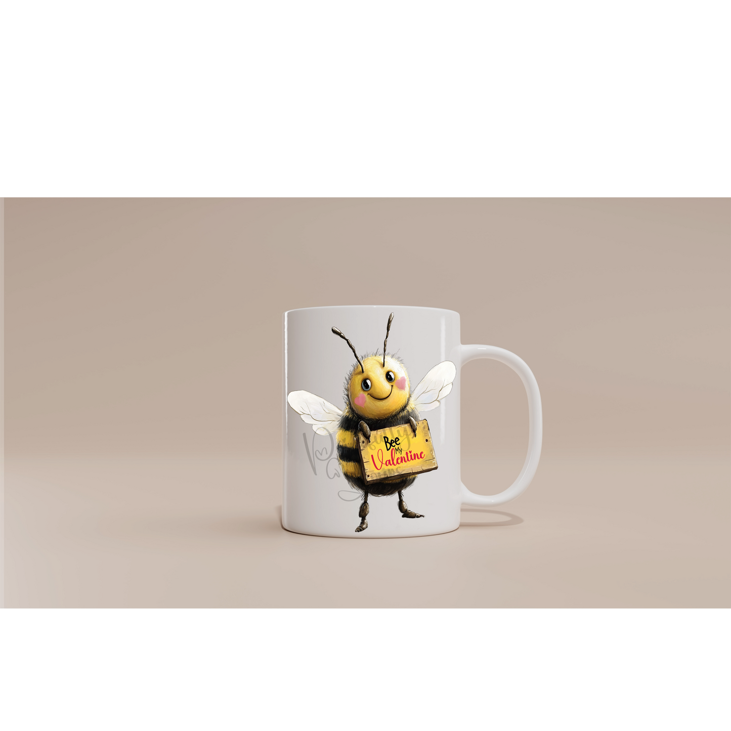 Title: Bee My Valentine – Adorable Bumblebee Mug