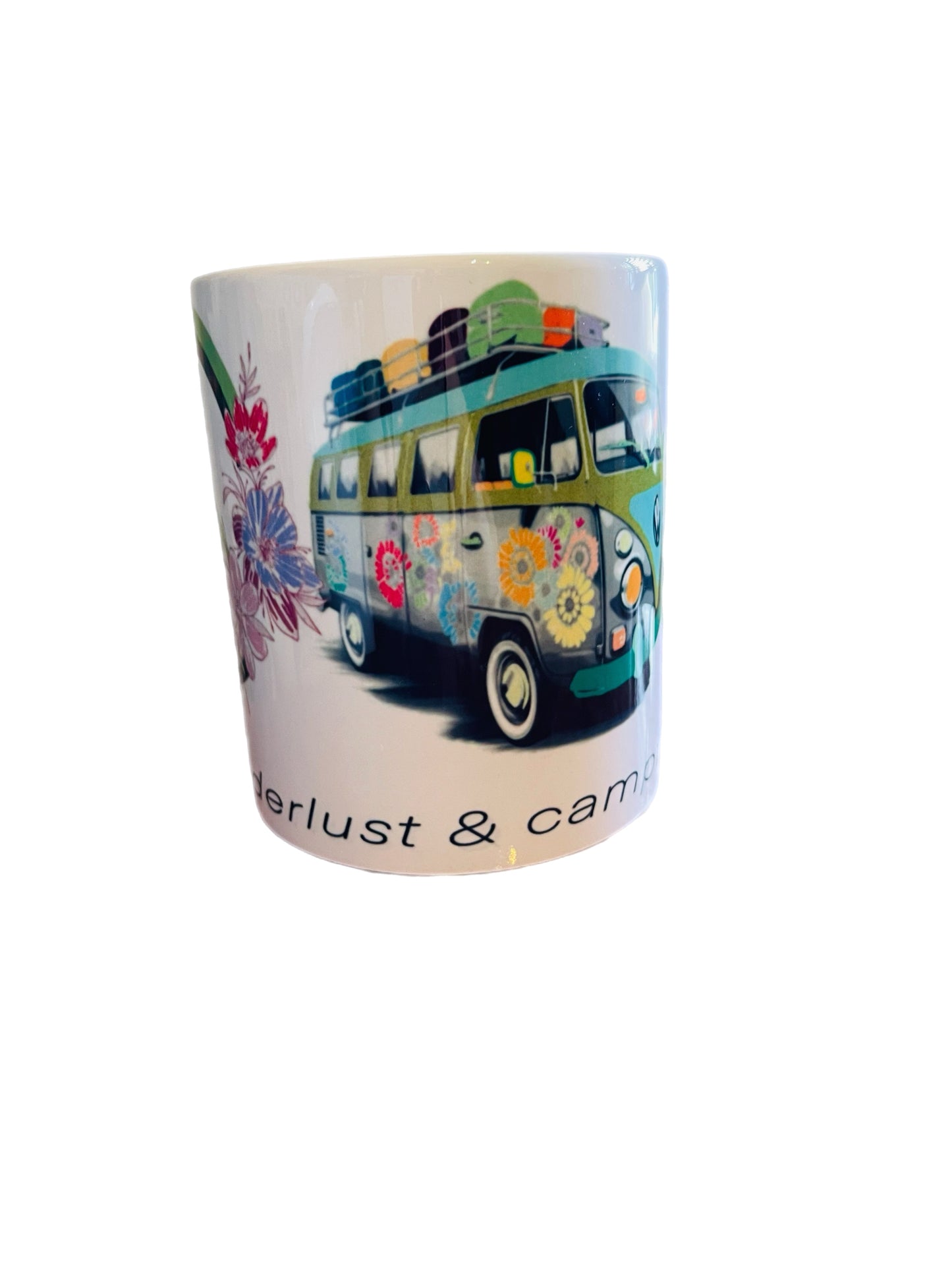 Camping Themed Charity Donation Mug. (Wanderlust and Campfire Dust)